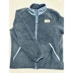 The North Face Mens XXL Sherpa Fleece Jacket Slate Blue Full Zip Mo